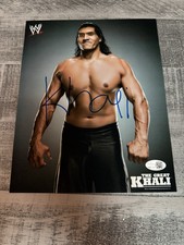 THE GREAT KHALI SIGNED 8x10 PHOTO LONGEST YARD WWE HOF SINGH AUTOGRAPH JSA COA