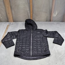 North Face Jacket Boys Medium 10/12 Black Thermoball Insulated Quilted Puffer