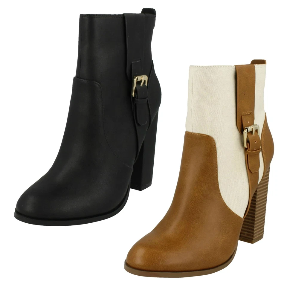 Damen Anne Michelle Blockabsatz Stiefeletten - Bild 1 von 1
