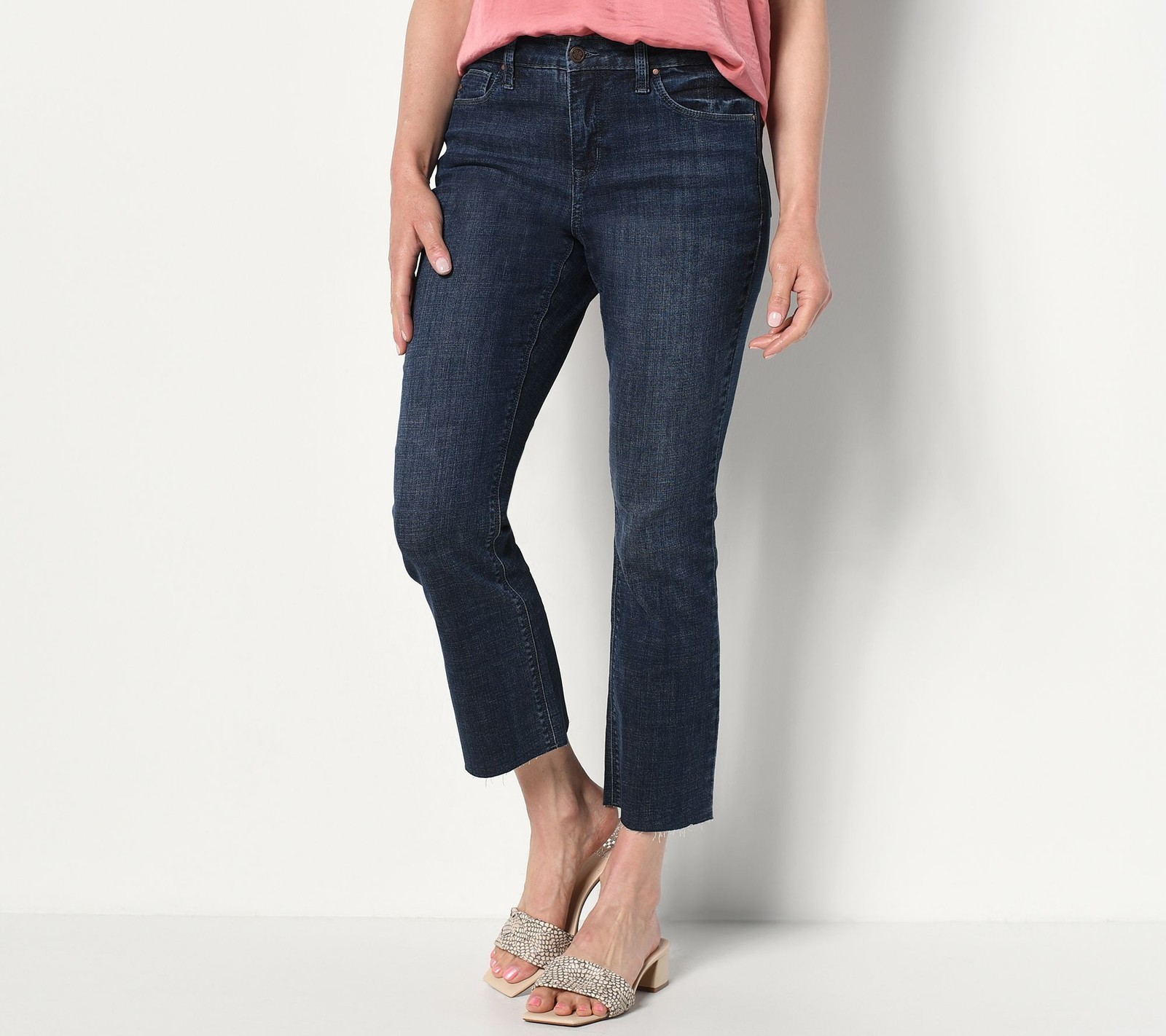 Laurie Felt Women's Pants Sz 0 Regular Classic Denim Crop Bootcut Blue A518616