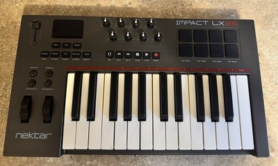 Nektar Impact LX25 USB MIDI Keyboard Controller 25-Key Drum Pads Tested