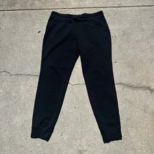 American Giant Jogger Sweatpants Mens Size Large Black Cotton Tapered Drawstring