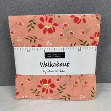 MODA 5" CHARM PACK  cotton fabric WALKABOUT  By sherri & chelsi