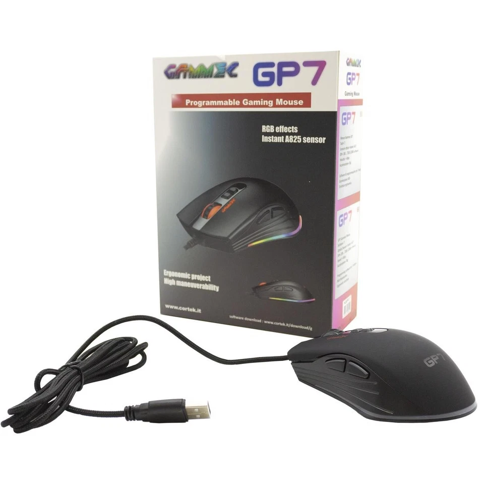 Professional Gaming Mouse RGB Colorful Light 7 Buttons Wired USB - Image 3 of 4