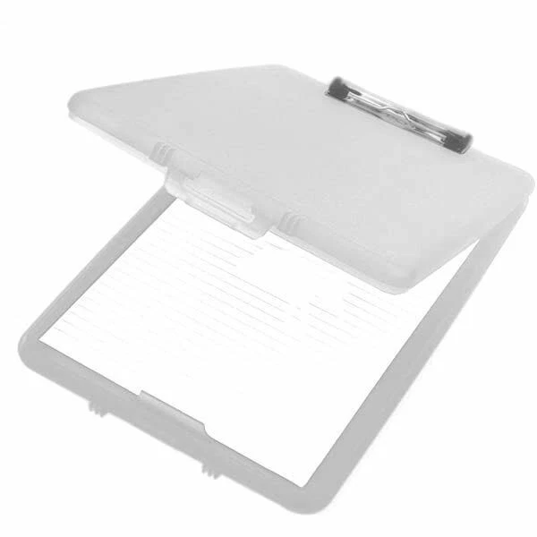 A4 Clipboard Tuff Box Clear Transparent Plastic Heavy Duty Clip Filing Storage - Image 2 of 2
