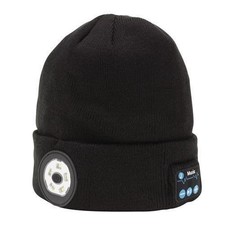 Draper Smart Wireless Rechargeable Beanie with LED Head Torch and USB Charging C