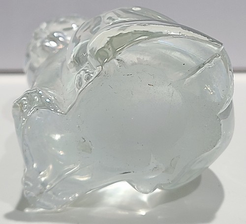 Estatuilla de gato de vidrio artístico iridiscente sentado gatito pisapapeles 3,5" - Imagen 4 de 4