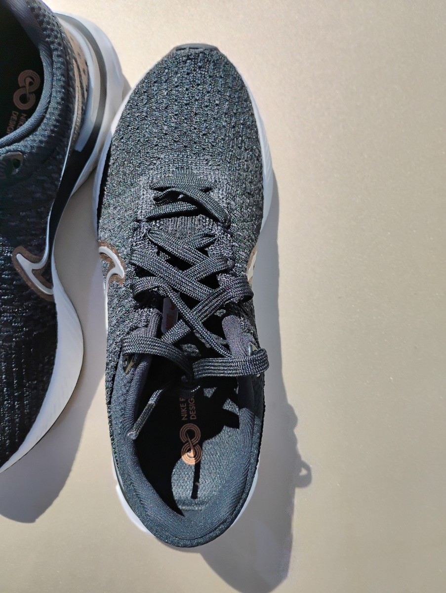 Nike React Infinity Run Flyknit 3 Black Metallic Copper | eBay