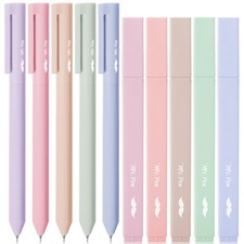 Highlighters and Gel Pens set Pastel Aesthetic Stationery set 10 Pk