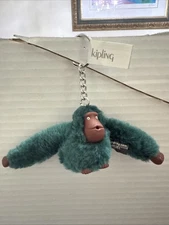 KIPLING SAMUEL Gorilla Keychain Green Plush NWT—B24