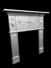 LARGE TALL VICTORIAN / EDWARDIAN CAST IRON FIREPLACE / FIRE STOVE SURROUND