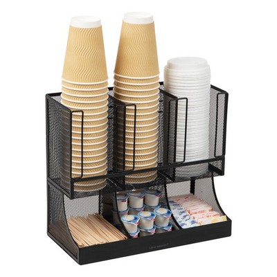 Mind Reader Cup and Condiment Station, Countertop Organizer, Coffee Bar