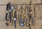 Vintage Lot Of 21 Ladies Watches Manual Parts Or Repair