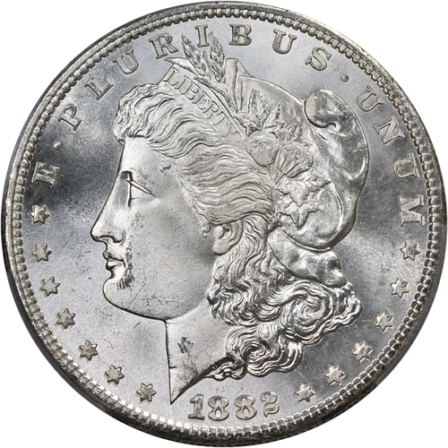1882-S Morgan Silver Dollar PCGS MS66 Blazing White Gem Strong Strike
