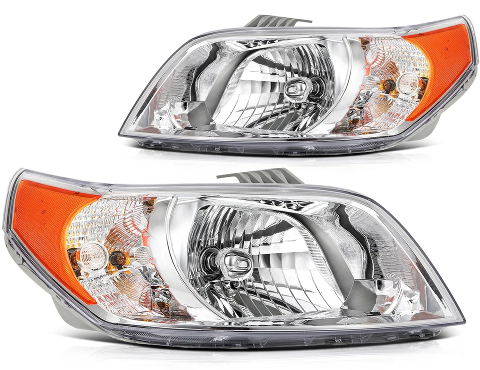 Fits 2007-2011 Chevy Aveo Sedan 2007-2009 Pontiac Wave Headlights Assembly Pair Foto 2 de 4
