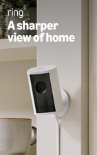 Ring Indoor Cam Plus - 2K Video Quality, Enhanced Zoom, Low-Light Vision, White