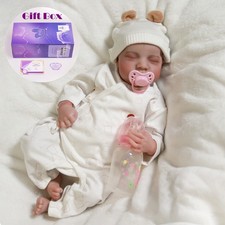 18" Reborn Newborn Baby Girl Doll Handmade Realistic Sleeping Babies Gift Toys