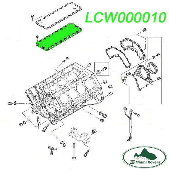 Land Rover Intake Valley Pan W/gasket Range 0305 M62 LCW000010 OEM BMW