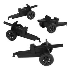 TimMee Processed Plastic M3 ARTILLERY BLACK Plastic Army Men Cannon Playset USA