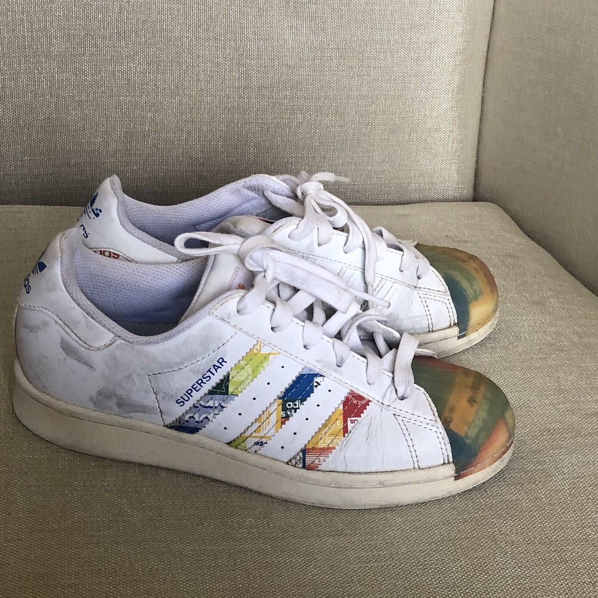 ADIDAS Superstar Multicolor Stripes Sneakers Shoes GX2717