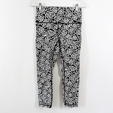 Lululemon Floral Wunder Under Crop Leggings Mosaic Rose Womens 8