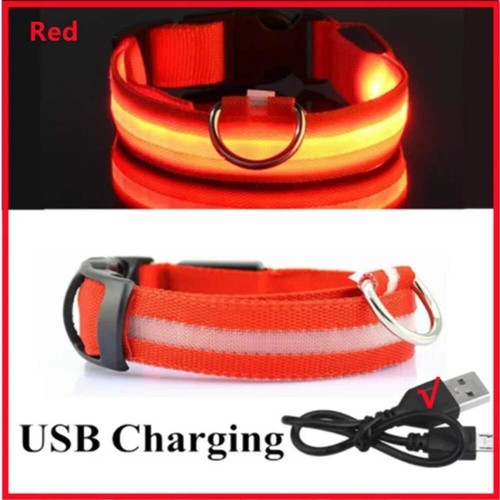 LED Glowing Dog Collar Adjustable Flashing Rechargea Luminous Collar Night Anti- - Picture 41 of 65