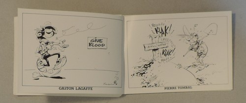 Spirou carte Moustique 500 ex 1985 52 auteurs Franquin ,Peyo,Roba avec dossier - Imagen 3 de 22