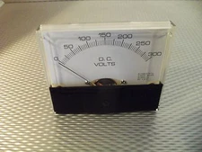 Dc. Panel METER 0 - 300 v  Volts 4" X 3 1/2" NEW For CB Radio Ham Amp Amplifier