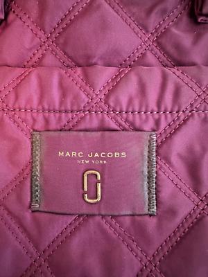 Marc Jacobs Quilted Nylon Diamond Plum Large Tote Bag 17 display picture 3