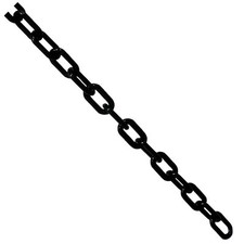Plastic Barrier Chain Link Safety Decorative Garden Fence, Black 15m x 6mm