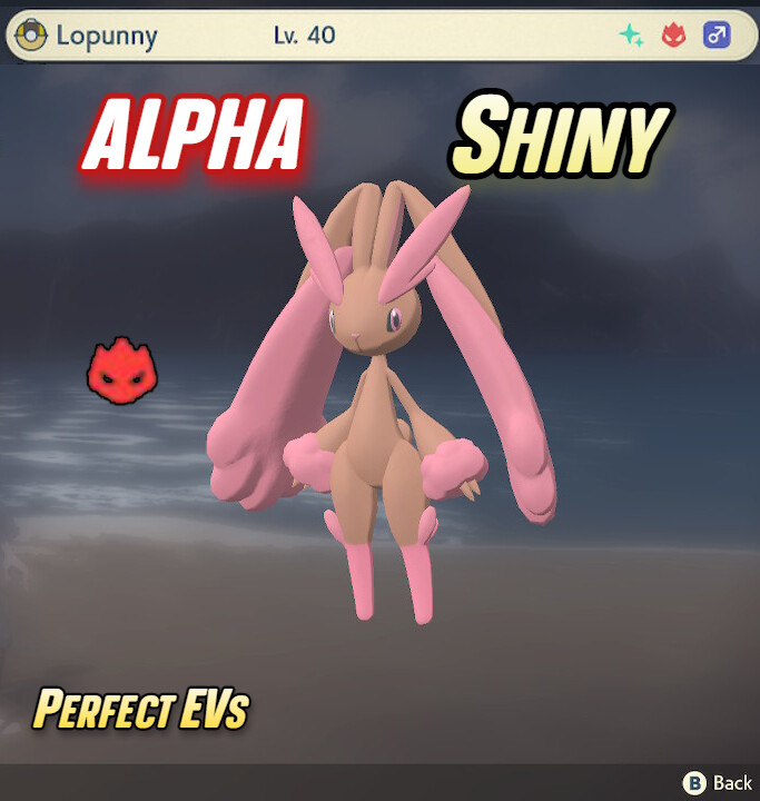 LOPUNNY ALPHA SHINY 🌟 Pokemon Legends: Arceus EV Trained