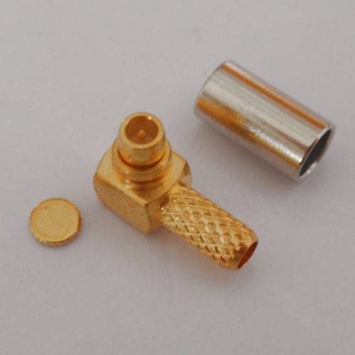 MMCX Male Right Angle Connector Crimp for RG174 RG188A RG316 LMR100 Cable Plug - Picture 2 of 2