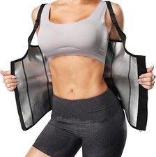 Sauna Suit for Women Weight Loss,Sweat Suit Sauna Vest Tank Top Waist Size:2XL 
