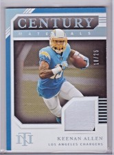Keenan Allen, 2020 Panini NT Century Materials HOLO SILVER, GAME USED JERSEY /25