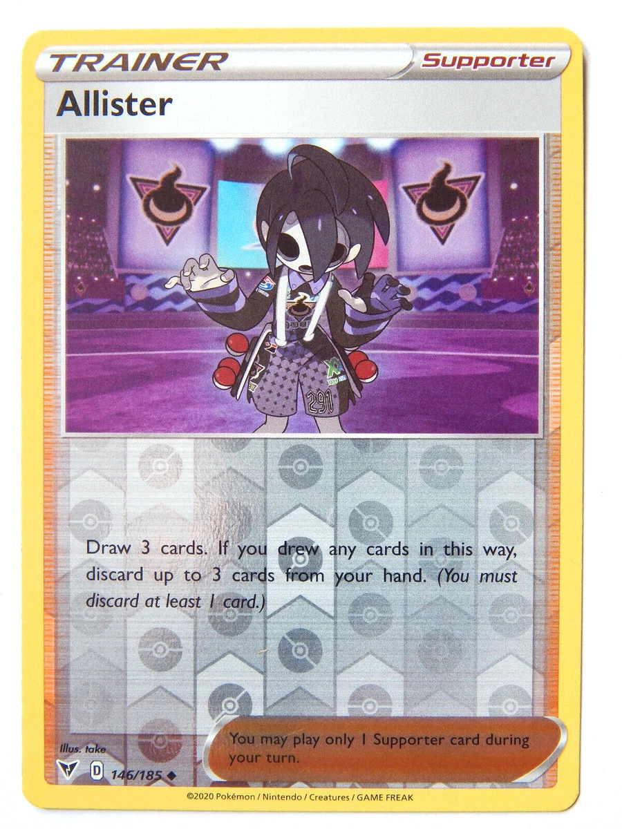 pokemon allister rare league card Pokmon Sword & Shield Theory: Got His Mask From A Galarian Corsola The item may be similar but not exactly the same as the image (e.g Allister (Secret) - SWSH04: Vivid