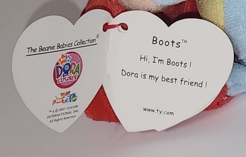 Ty Beanie Baby - BOOTS the Monkey (Dora the Explorer)(8 inch) MWMTs Stuffed Toy - Picture 4 of 9