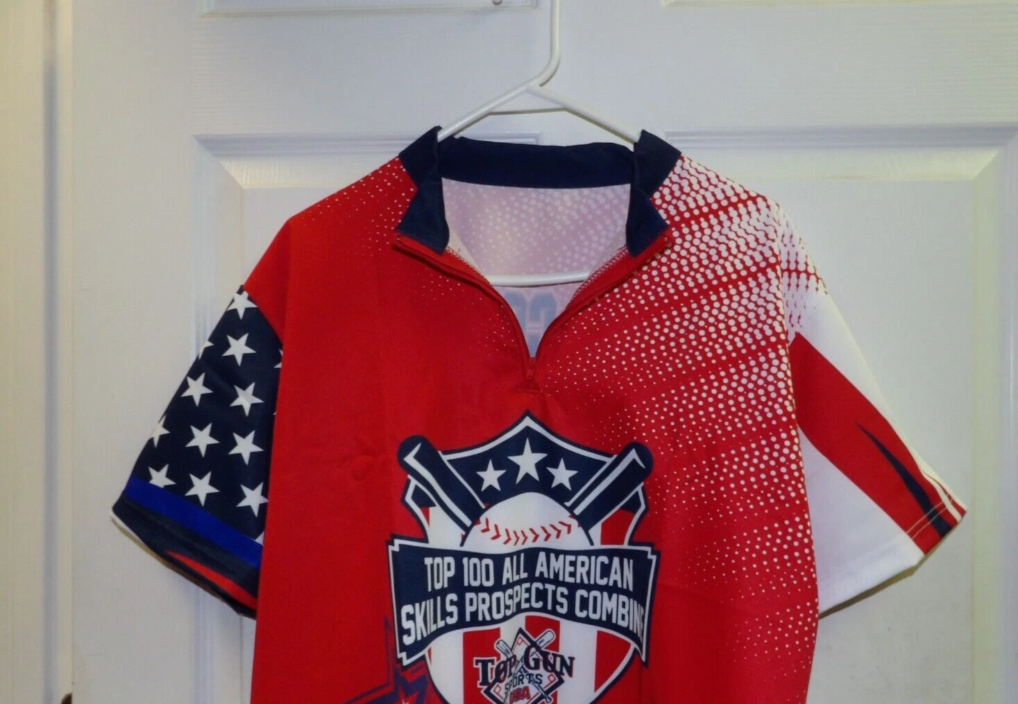 NUOVO Maglione Uomo Top Gun Combine Coaches Camicia Maglia 1 4 Zip L XL Rosso S S