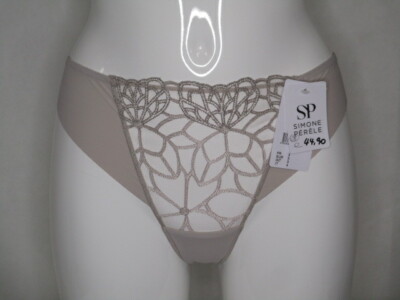 Simone Perele ''JAVA'' 12G700 String Tattoo-Effekt, Stickerei, Silbergrau  (U8) 