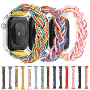 Bracelet de montre élastique tressé pour Apple Watch Ultra 9 8 7 6 5 4 38/40/41/45mm