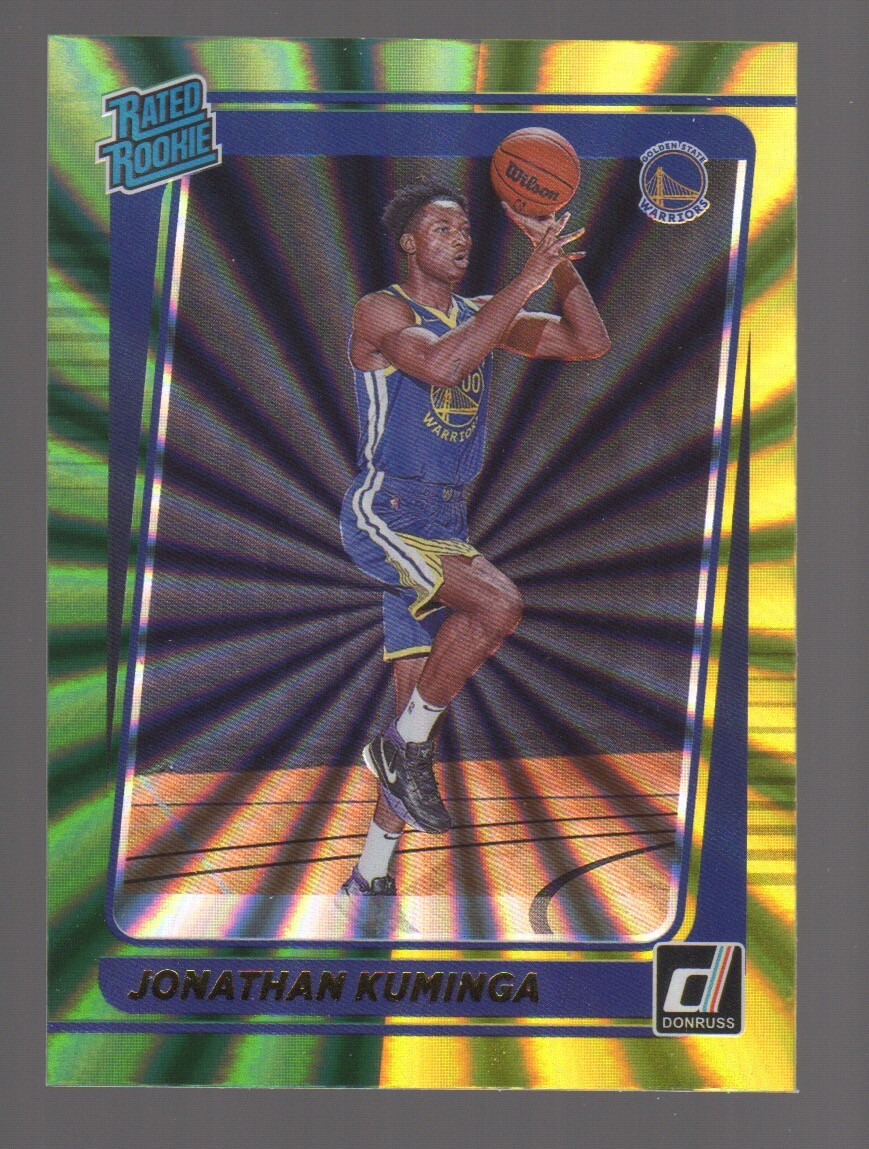 2021-22 Panini Donruss JONATHAN KUMINGA Holo Green Yellow Laser Rated Rookie 240