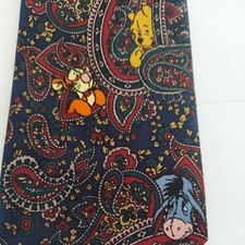 Winnie The Pooh Tigger Eeyore Piglet Paisley Necktie