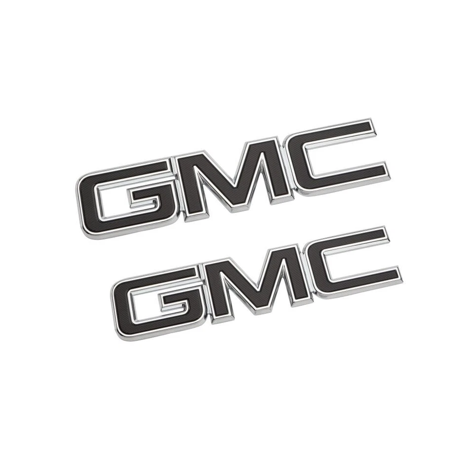 Conjunto de emblema dianteiro e traseiro 84380554 OEM preto e cromado 2015-2020 GMC Canyon - Imagem 2 de 4
