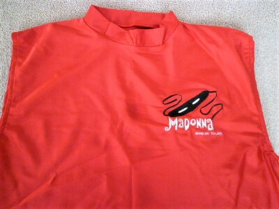 マドンナ　The Girlie Show　オフィシャル ノースリーブ Tシャツ MADONNA - The Girlie Show : official Tour RED sleeveless T
