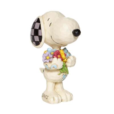 その他 SNOOPY Jim Shore Snoopy With Flowers Polyresin Peanuts Spring