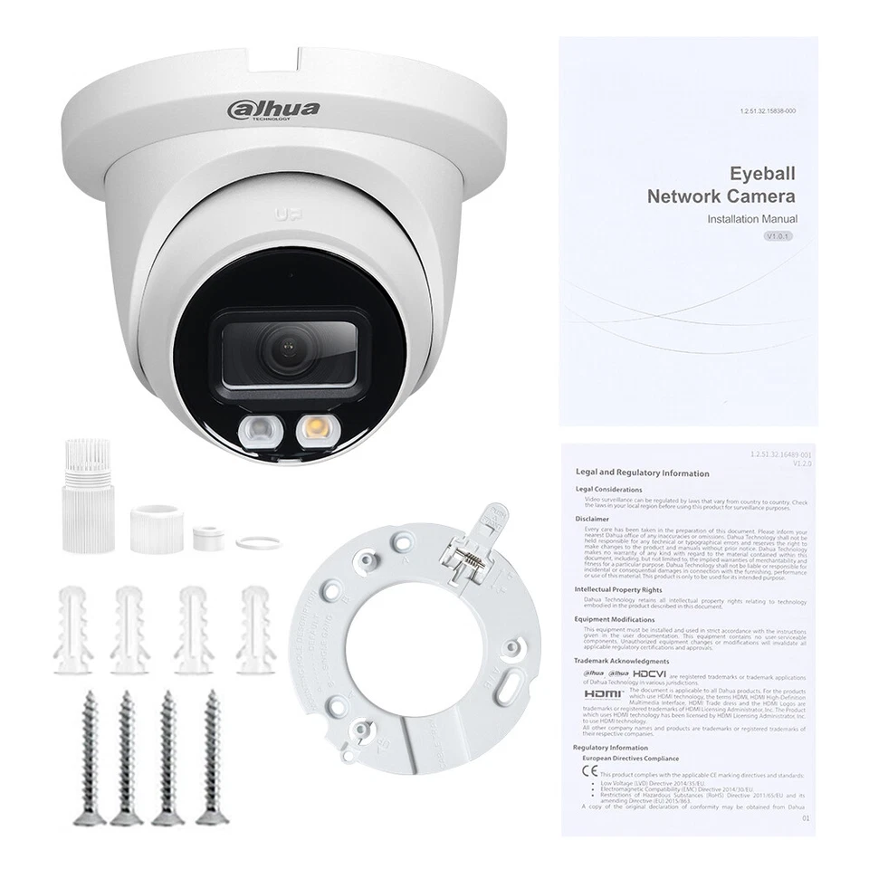 Dahua IPC-HDW2849TM-S-IL 8MP 4K Dual Light PoE Eyeball IP Camera Built-in Mic UK - Image 4 of 4