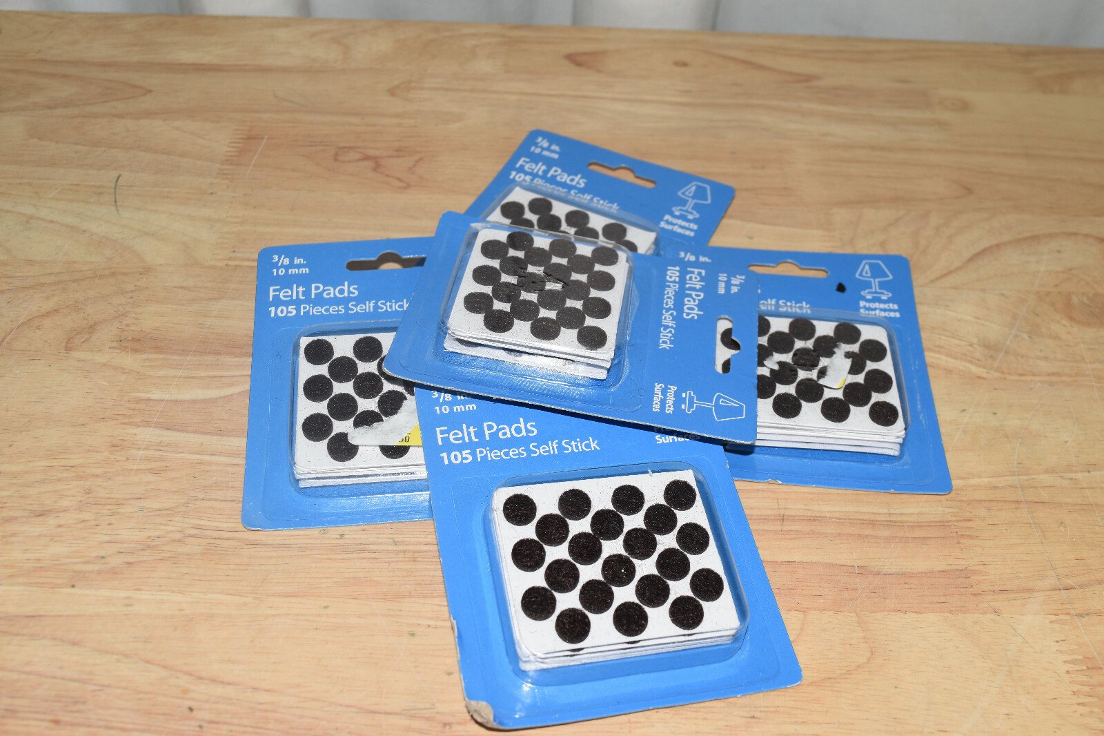 SET OF 53/8" Round Self Stick Felt Bumper Pads Brown, 105 Pack eBay