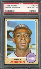 1968 TOPPS #216 BUBBA MORTON PSA 10 ANGELS POP 6