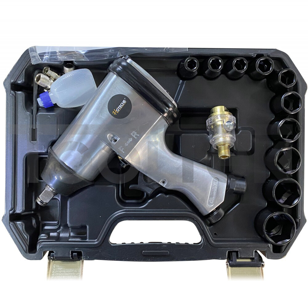 AVVITATORE PNEUMATICO AD ARIA COMPRESSA 1/2" + ACCESSORI E BUSSOLE