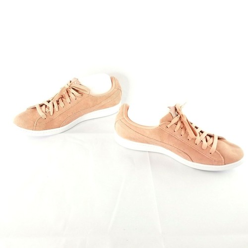 Puma Damen 9,5 US Vikky AOS Metallic Logo Sneaker Blush Pink Wildleder Pumps Schuhe - Bild 6 von 11