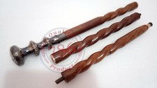 Designer Vintage Brass Walking Stick Knob Head Handle Wooden Cane Handmade Style